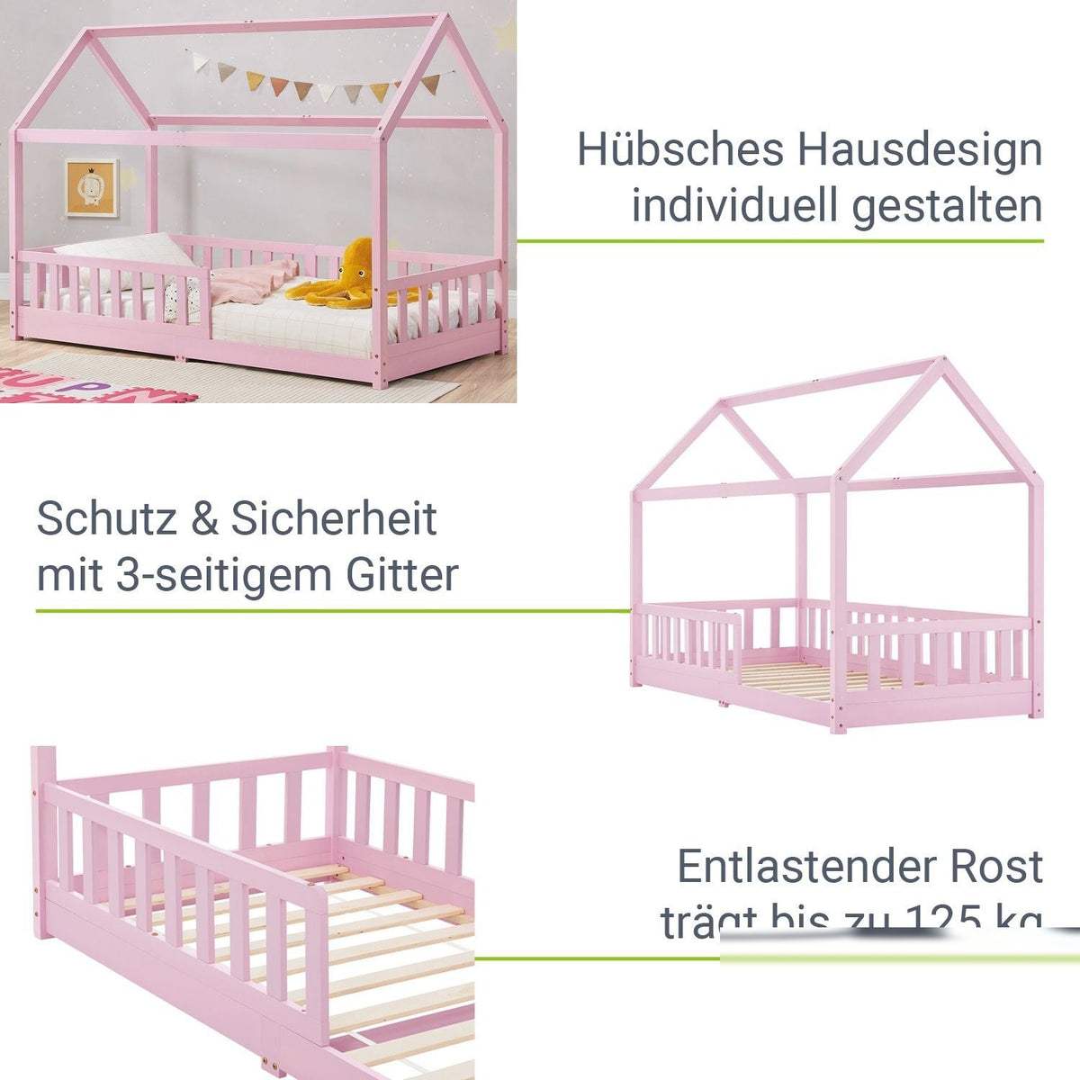 Letto per bambini Marli 90 x 200 cm