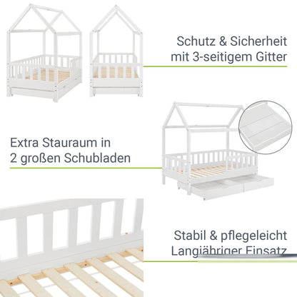 Letto per bambini Marli 90 x 200 cm con rete