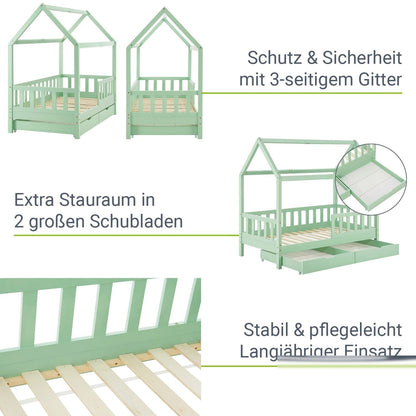 Letto per bambini Marli 90 x 200 cm con rete