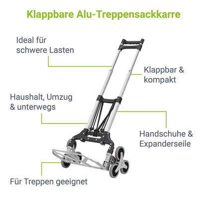 Carrello portasacchi pieghevole fino a 80 kg