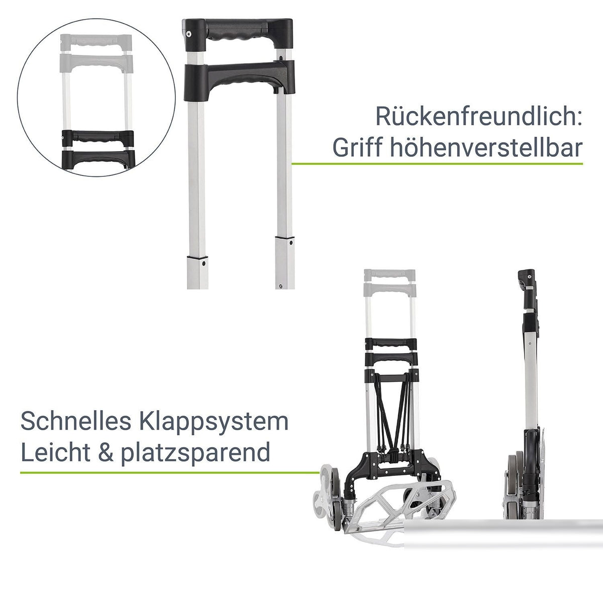 Carrello portasacchi pieghevole fino a 80 kg