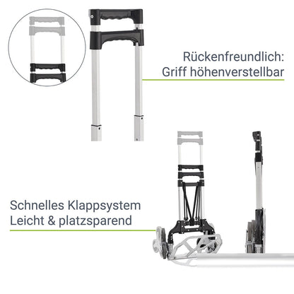 Carrello portasacchi pieghevole fino a 80 kg