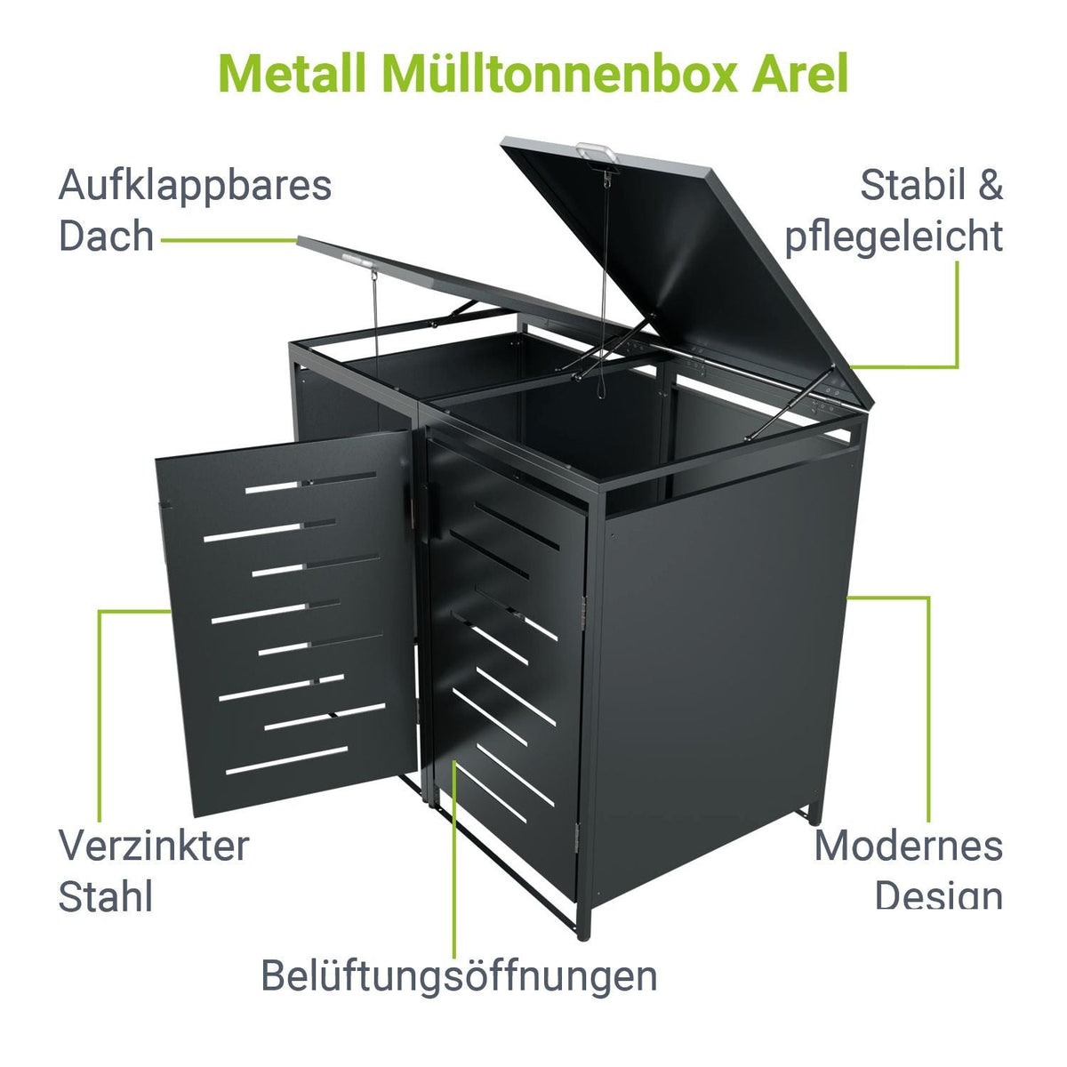 Cassonetto per rifiuti in metallo Arel