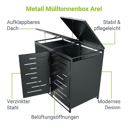 Cassonetto per rifiuti in metallo Arel