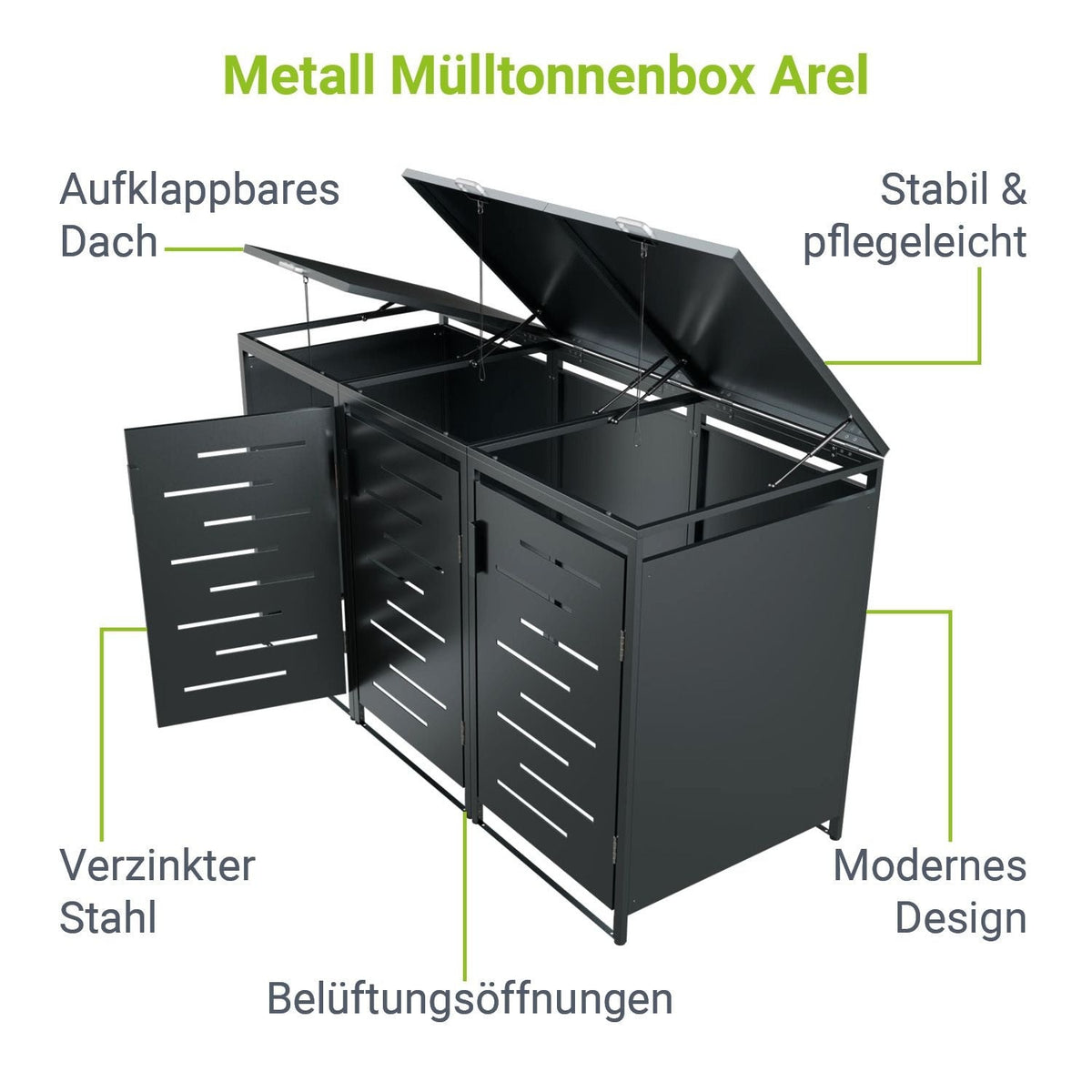 Cassonetto per rifiuti in metallo Arel
