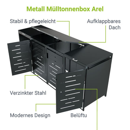 Cassonetto per rifiuti in metallo Arel