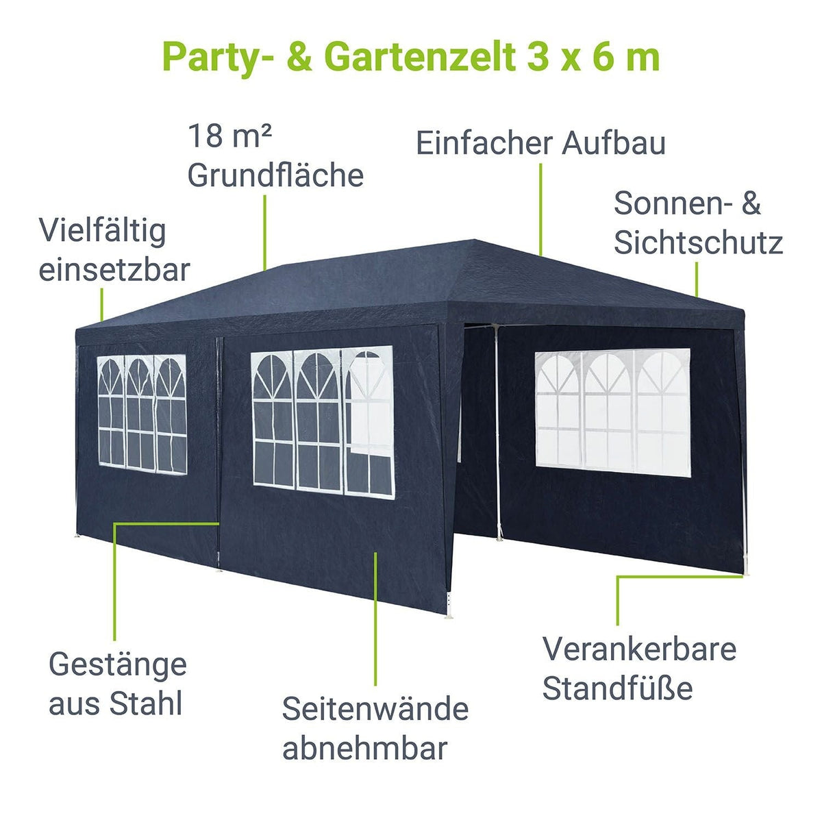 Tenda per feste 3x6 m