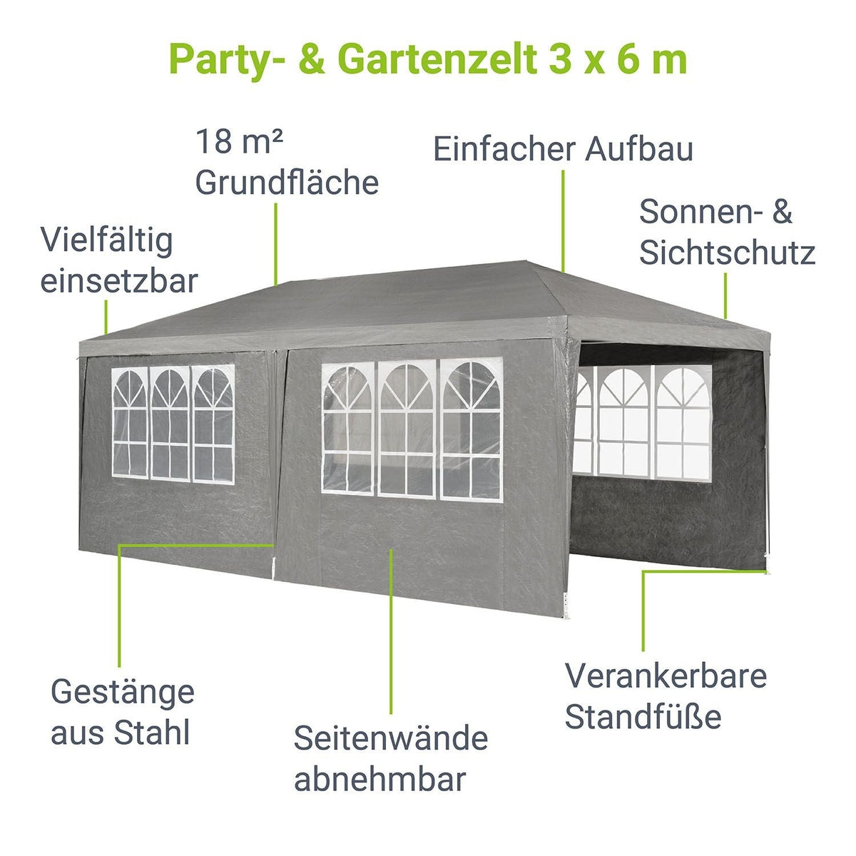 Tenda per feste 3x6 m