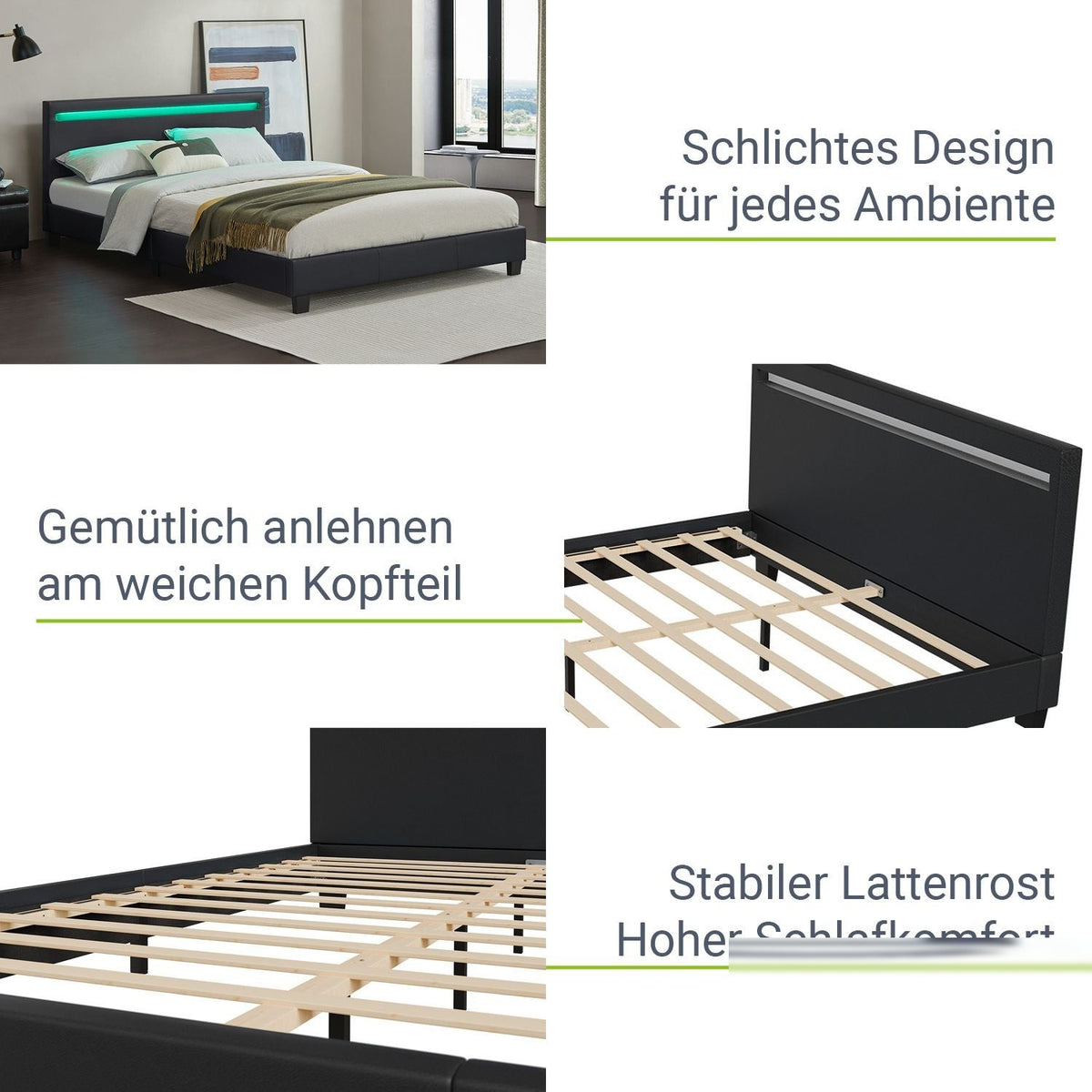 Letto imbottito Paris