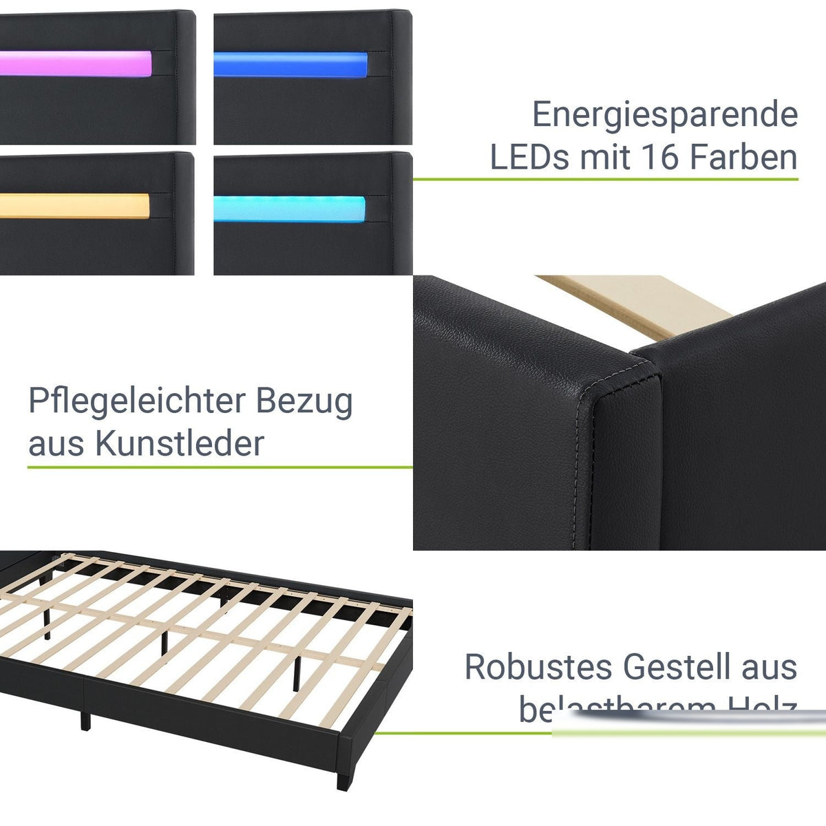 Letto imbottito Paris