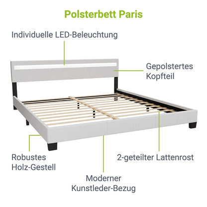 Letto imbottito Paris