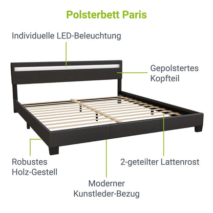 Letto imbottito Paris