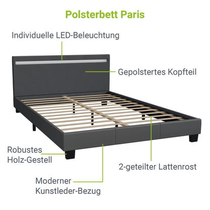 Letto imbottito Paris