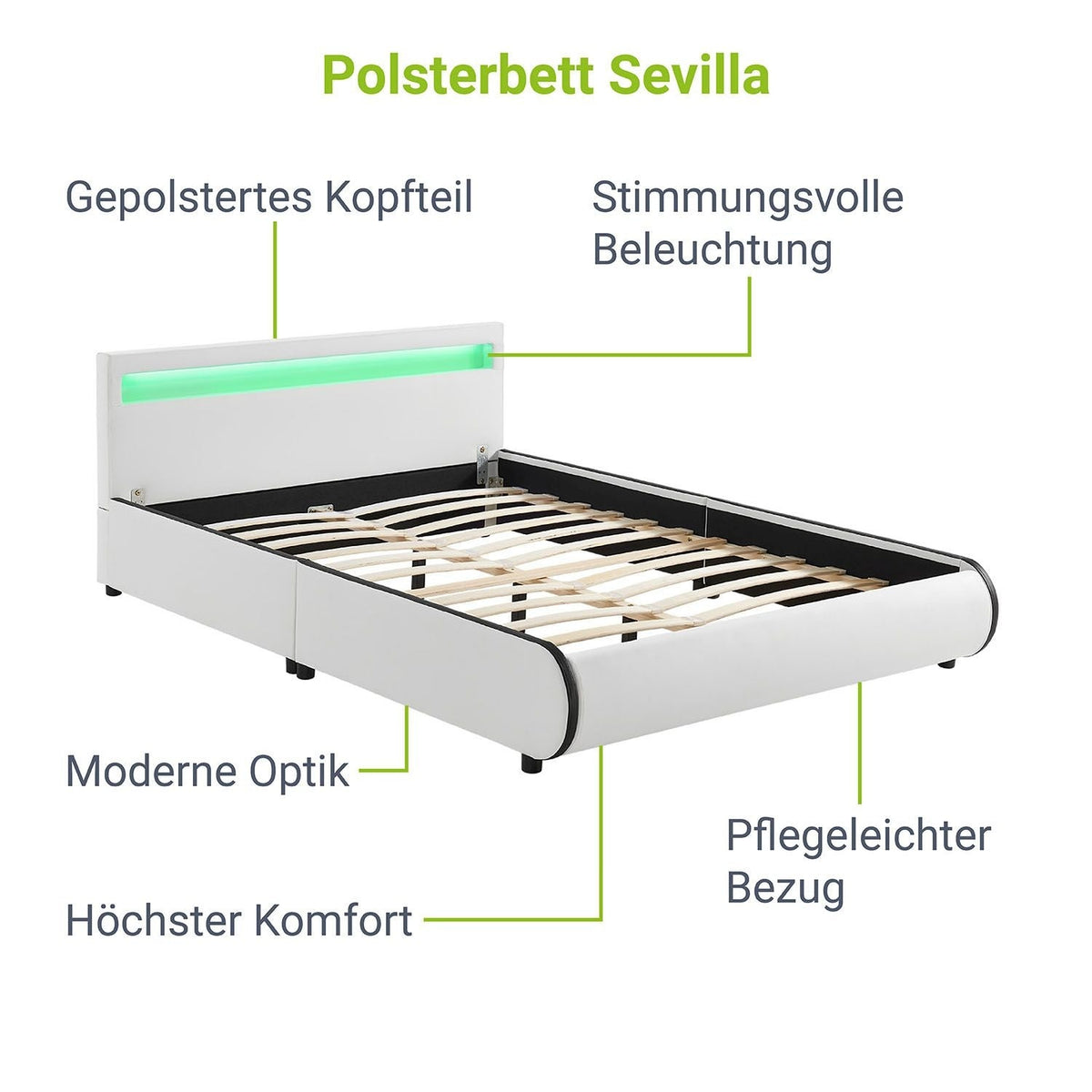 Letto imbottito Sevilla
