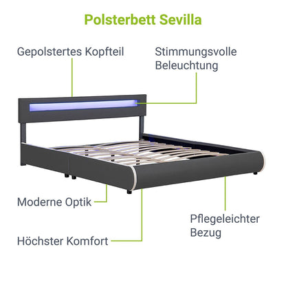 Letto imbottito Sevilla