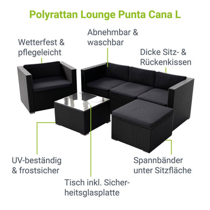 Salotto in polyrattan Punta Cana