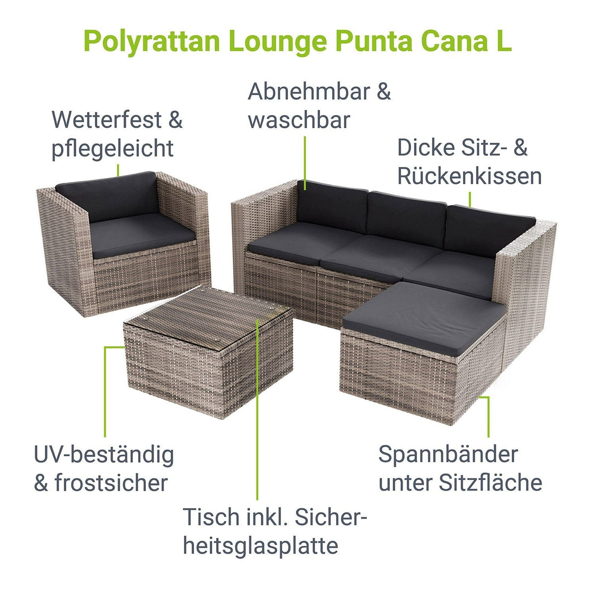 Salotto in polyrattan Punta Cana