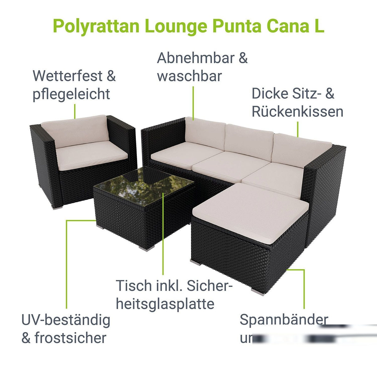 Salotto in polyrattan Punta Cana