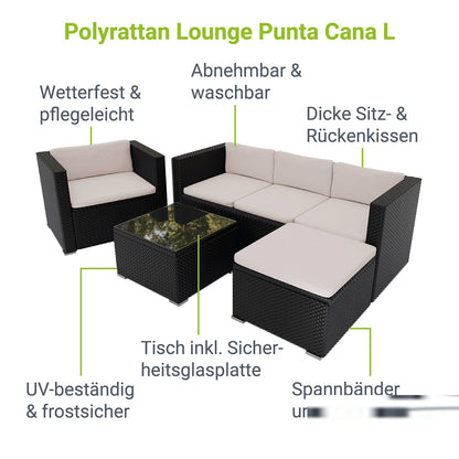 Salotto in polyrattan Punta Cana