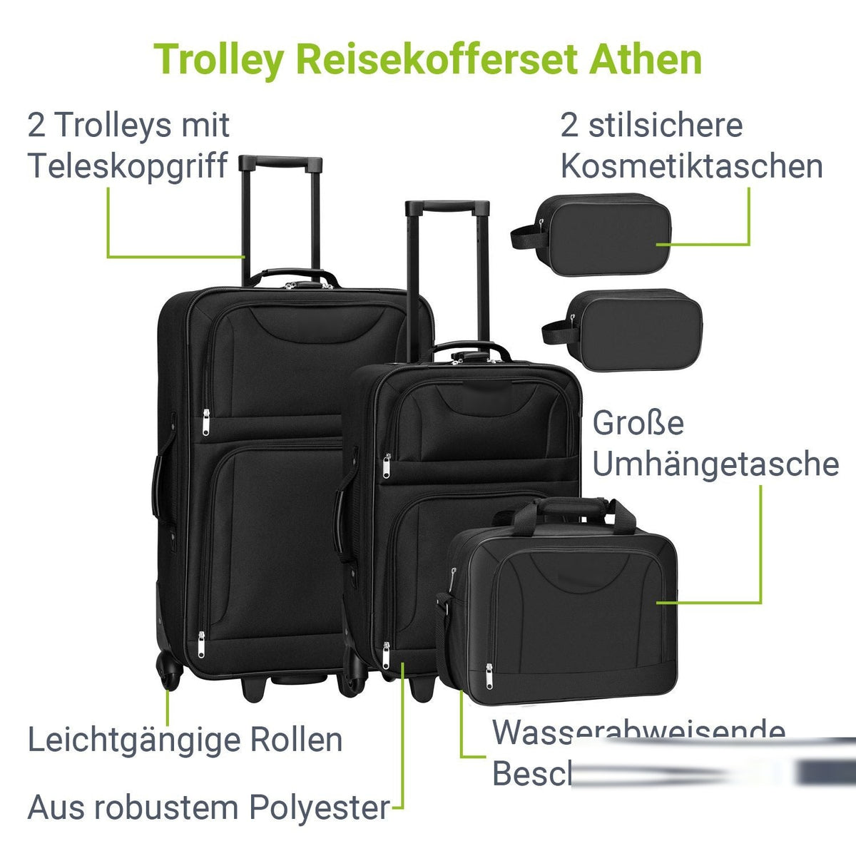 Set di valigie trolley da viaggio Athens