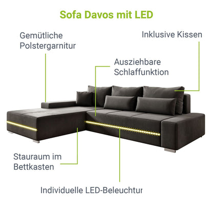 Divano Davos con LED