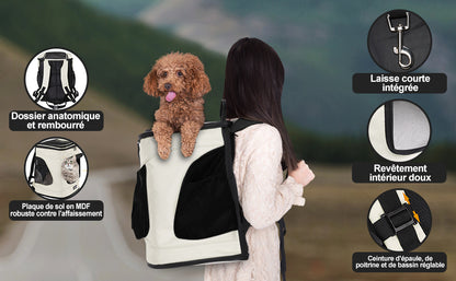 Zaino per Animali beige 41x30x31cm