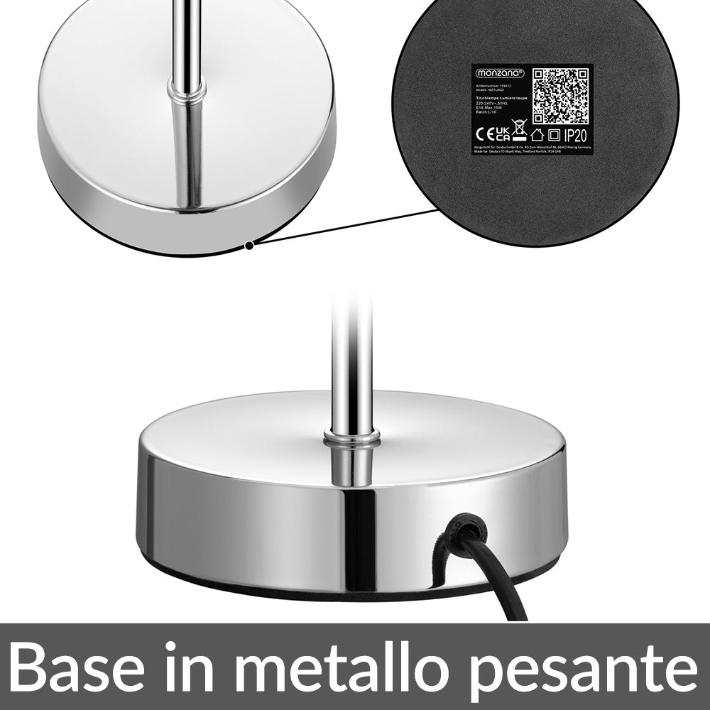 Lampada da comodino Grigio