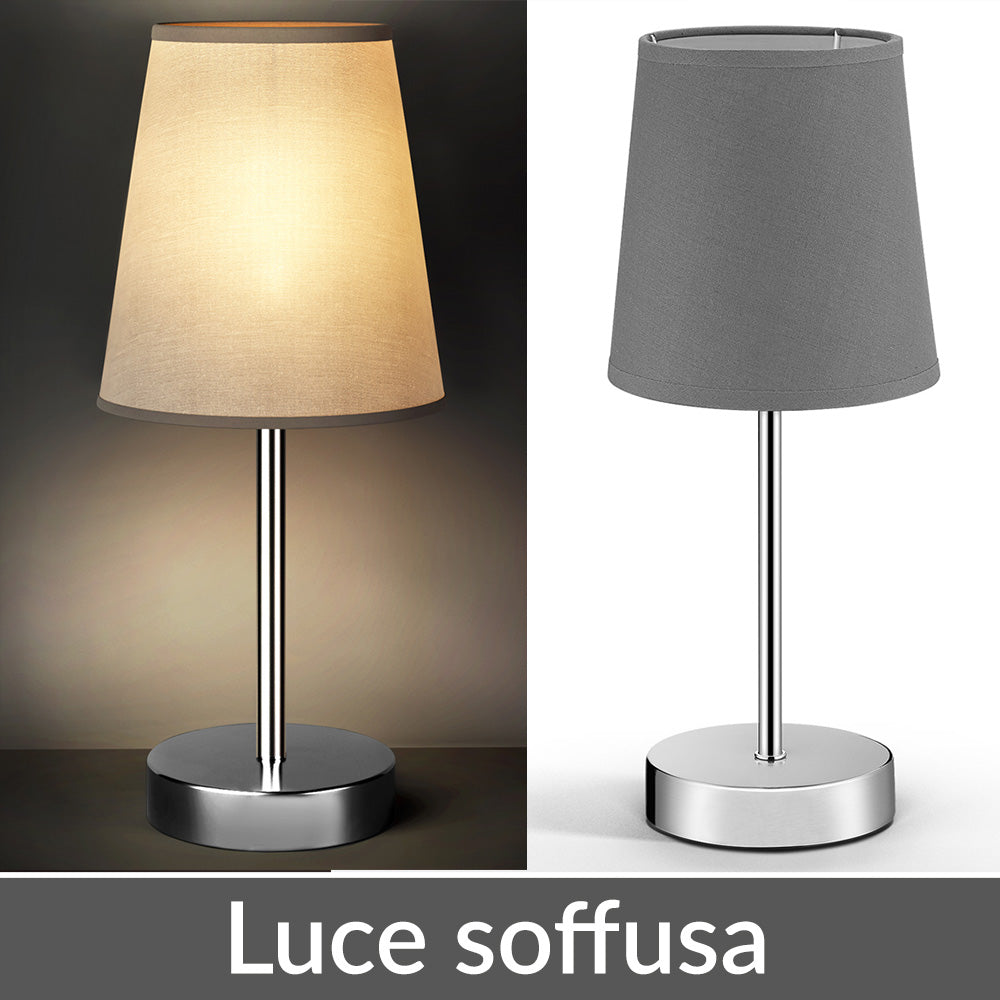 Set 2x Lampada da tavolo Lumière grigia